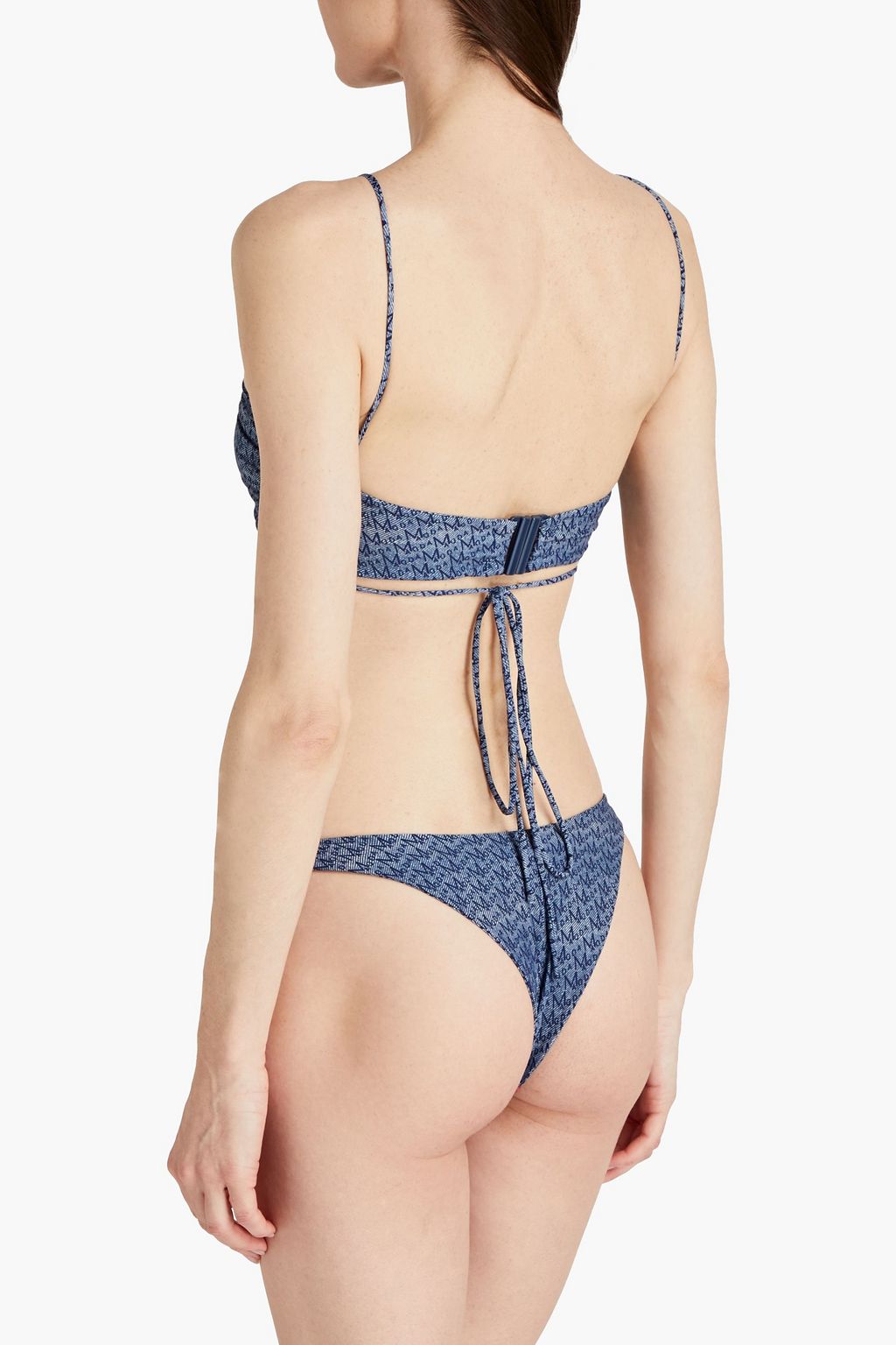 MAGDA BUTRYM Printed ruched bikini top