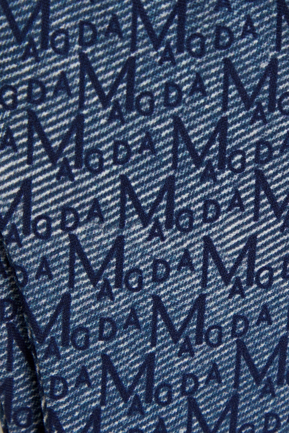 Magda Butrym Printed Low-rise Bikini Briefs In Mid Denim