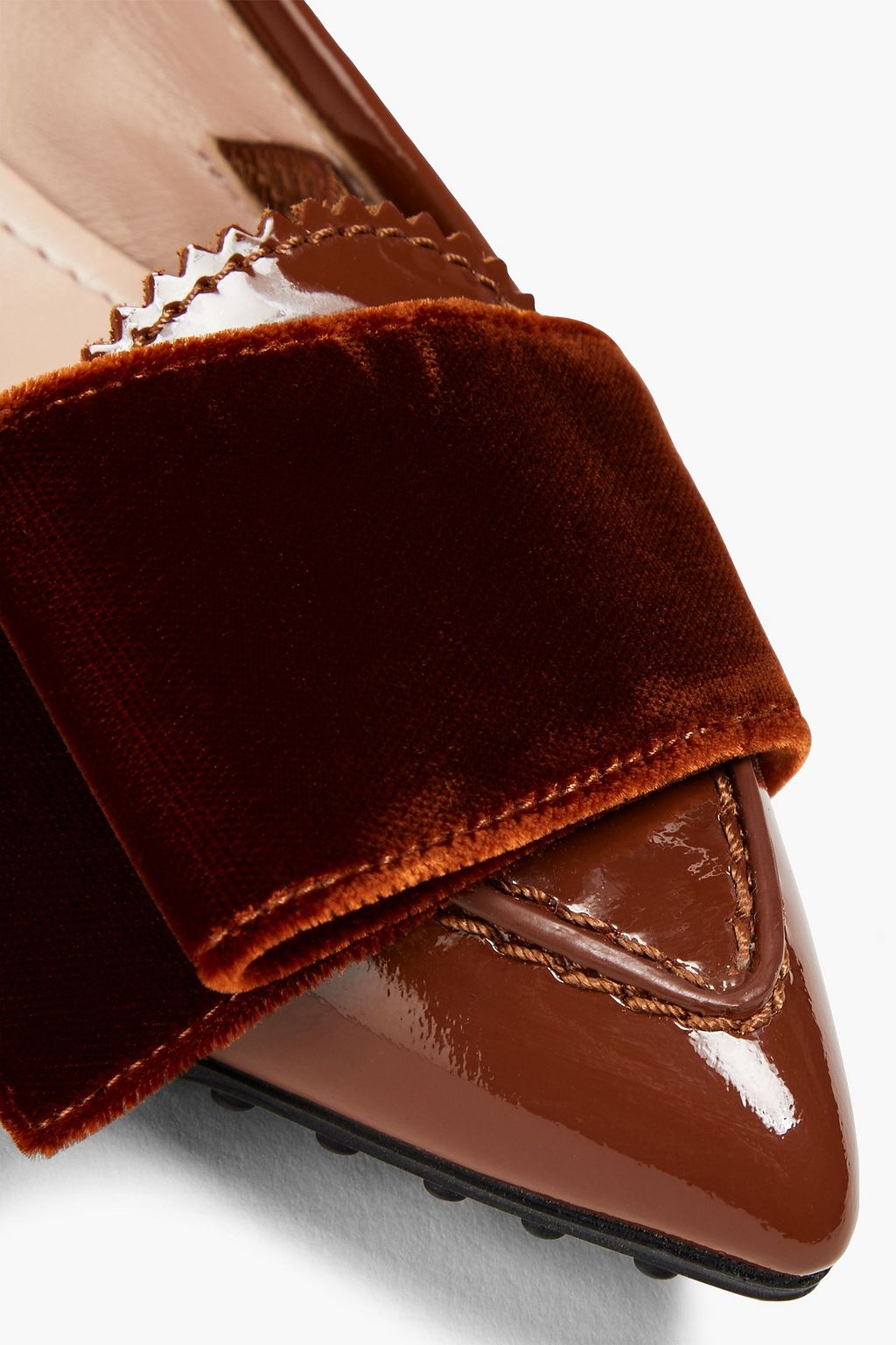 ALESSANDRO DELL'ACQUA X TOD'S Bow-embellished glossed-leather pumps