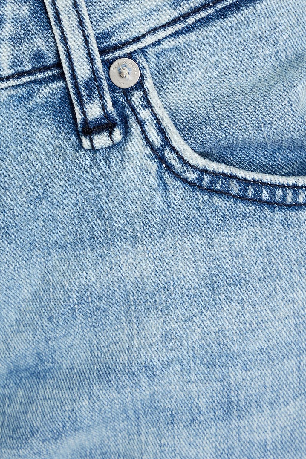 RAG & BONE بنطلون جينز «دري» قصير بقصة بوي فريند وبتصميم ممزق