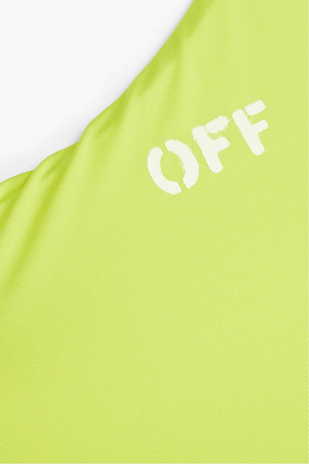 OFF-WHITE™ One-shoulder neon printed swimsuit