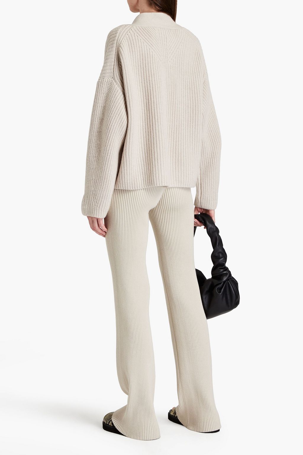 LOULOU STUDIO Talim oversized mélange cashmere cardigan