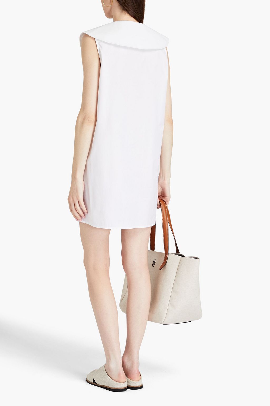 LOULOU STUDIO Samet cotton-poplin mini shirt dress
