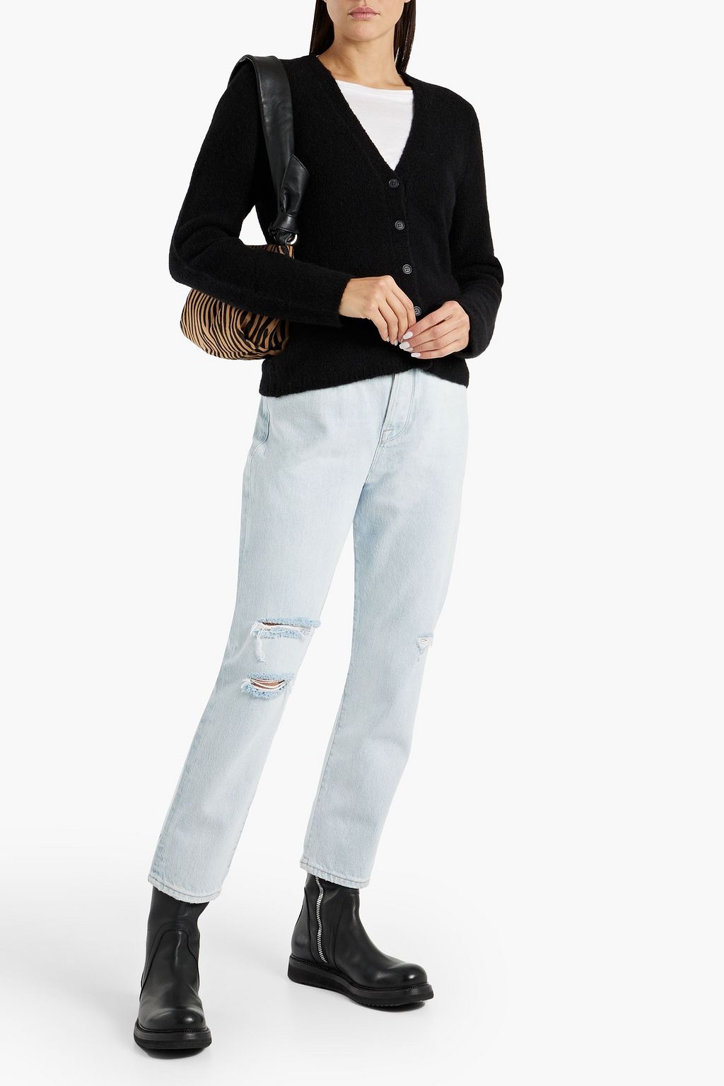 NAADAM Bouclé-knit cashmere-blend cardigan