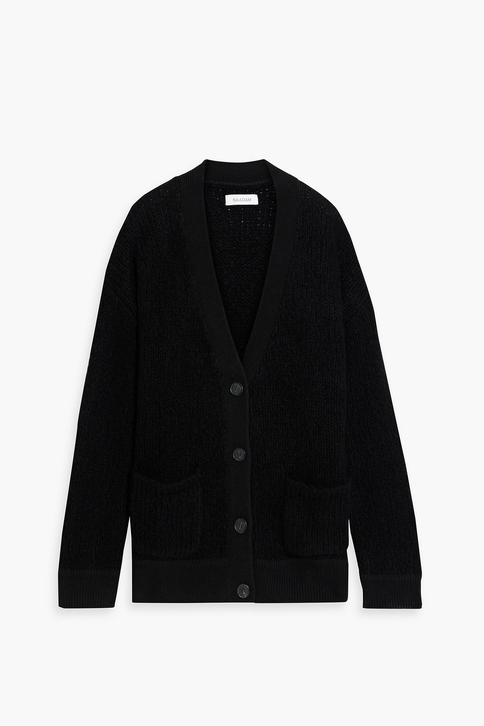 Naadam Wool And Cashmere-blend Cardigan In Black