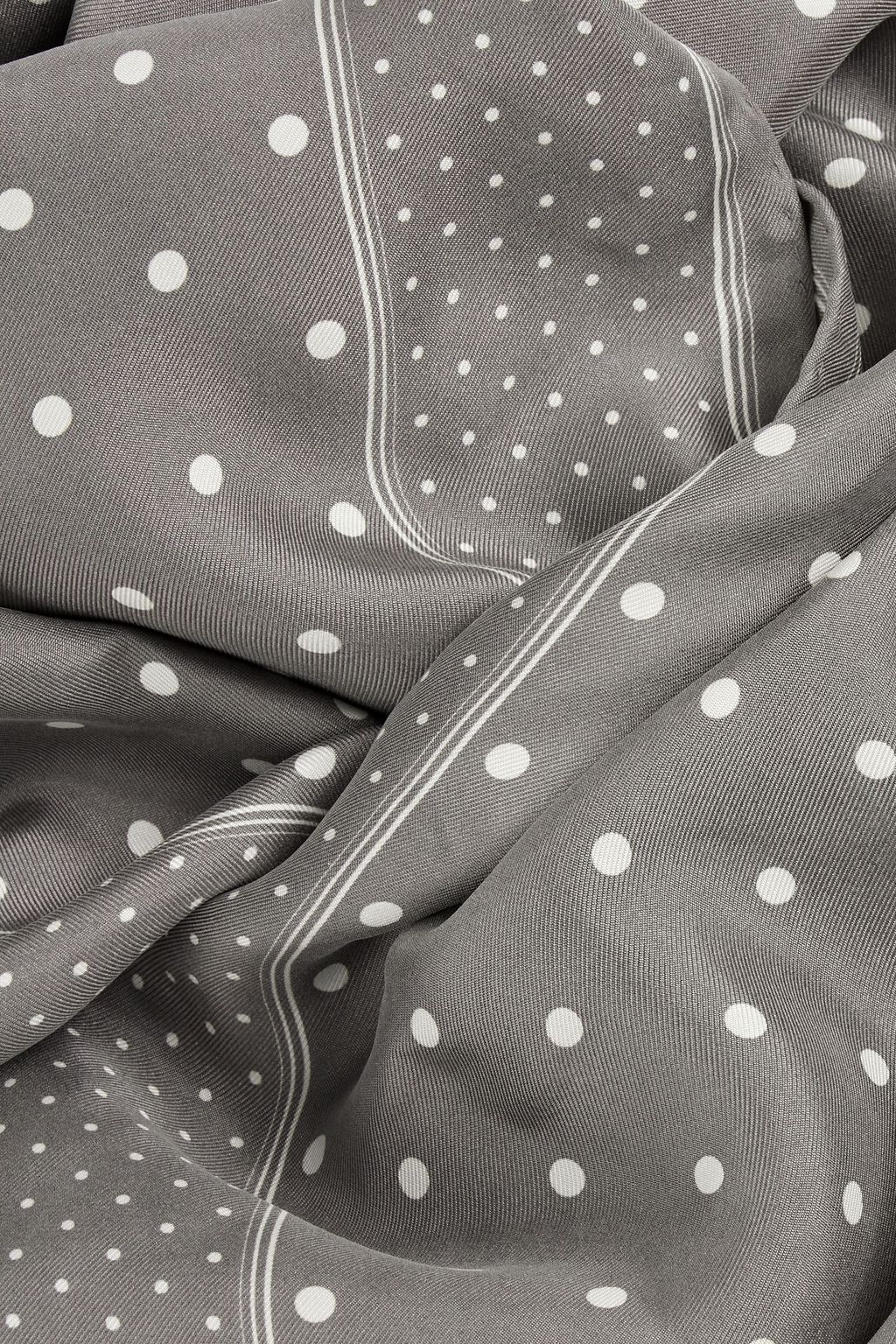 OFFICINE GÉNÉRALE Polka-dot silk-twill scarf