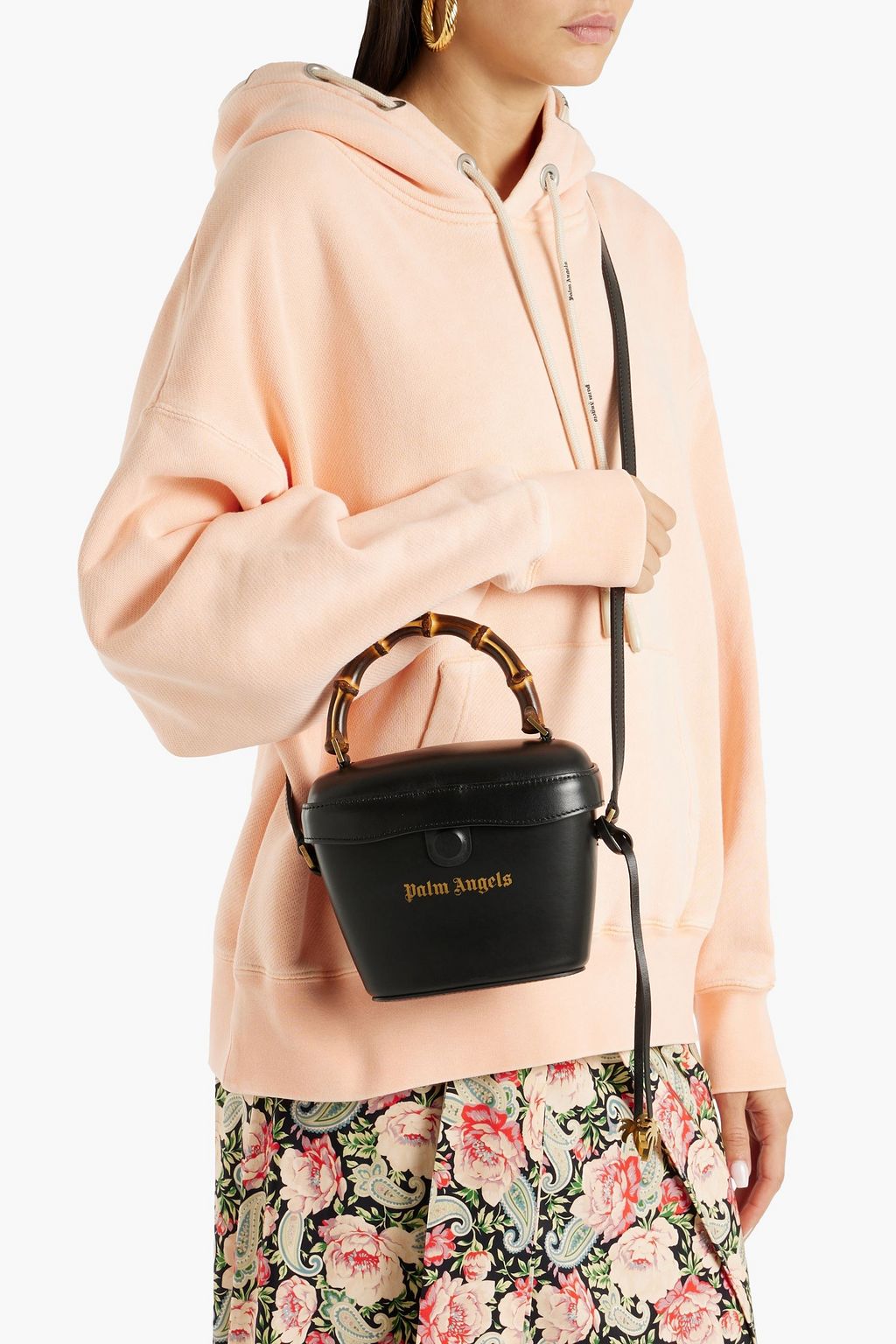 PALM ANGELS Padlock printed leather cross-body bag