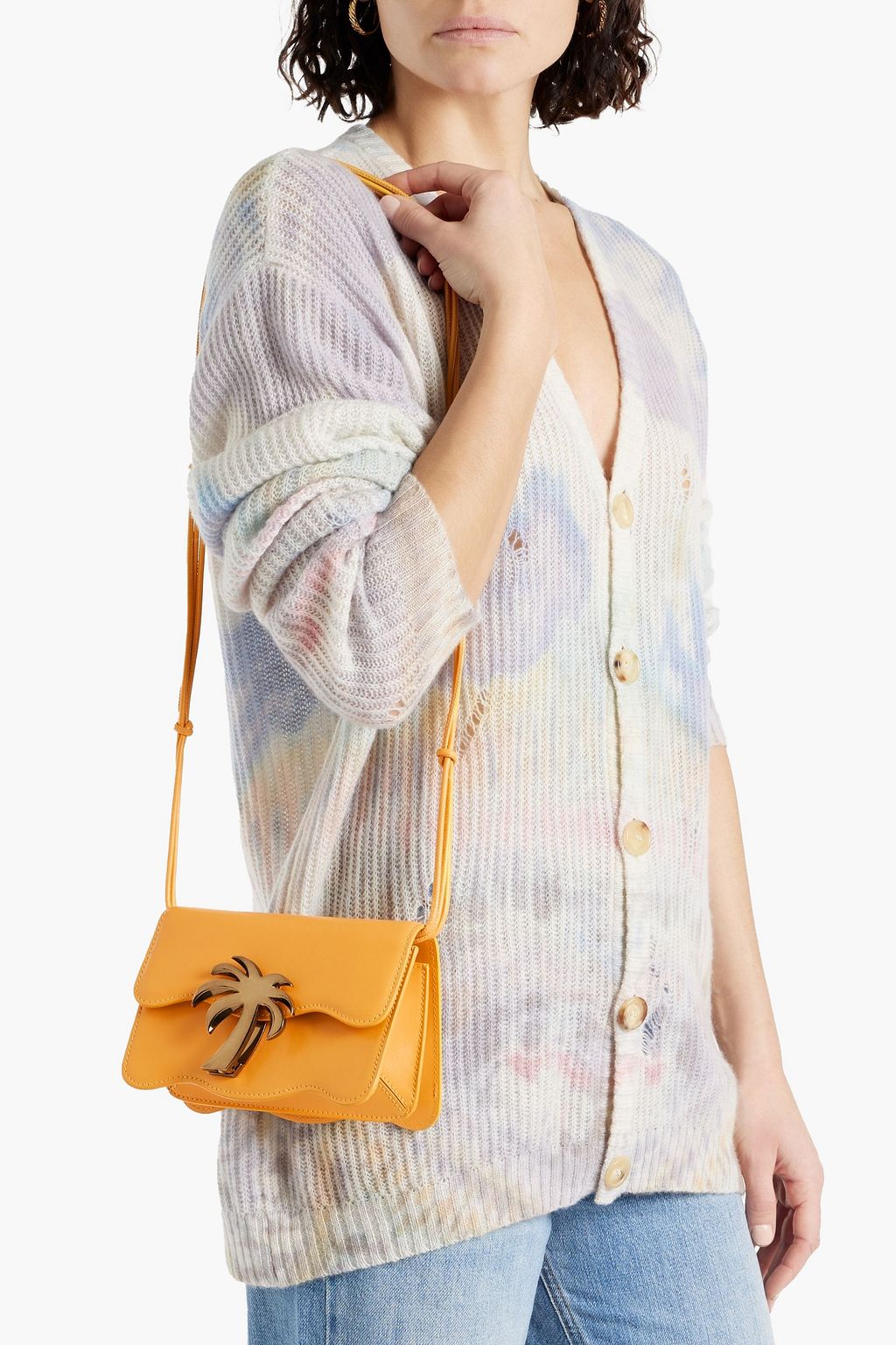 PALM ANGELS Palm Beach leather shoulder bag