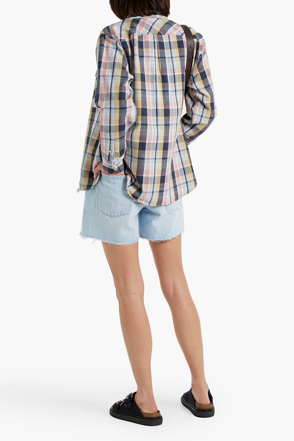 NOBODY DENIM شورت ’كوين’ من الجينز بتصميم ممزق