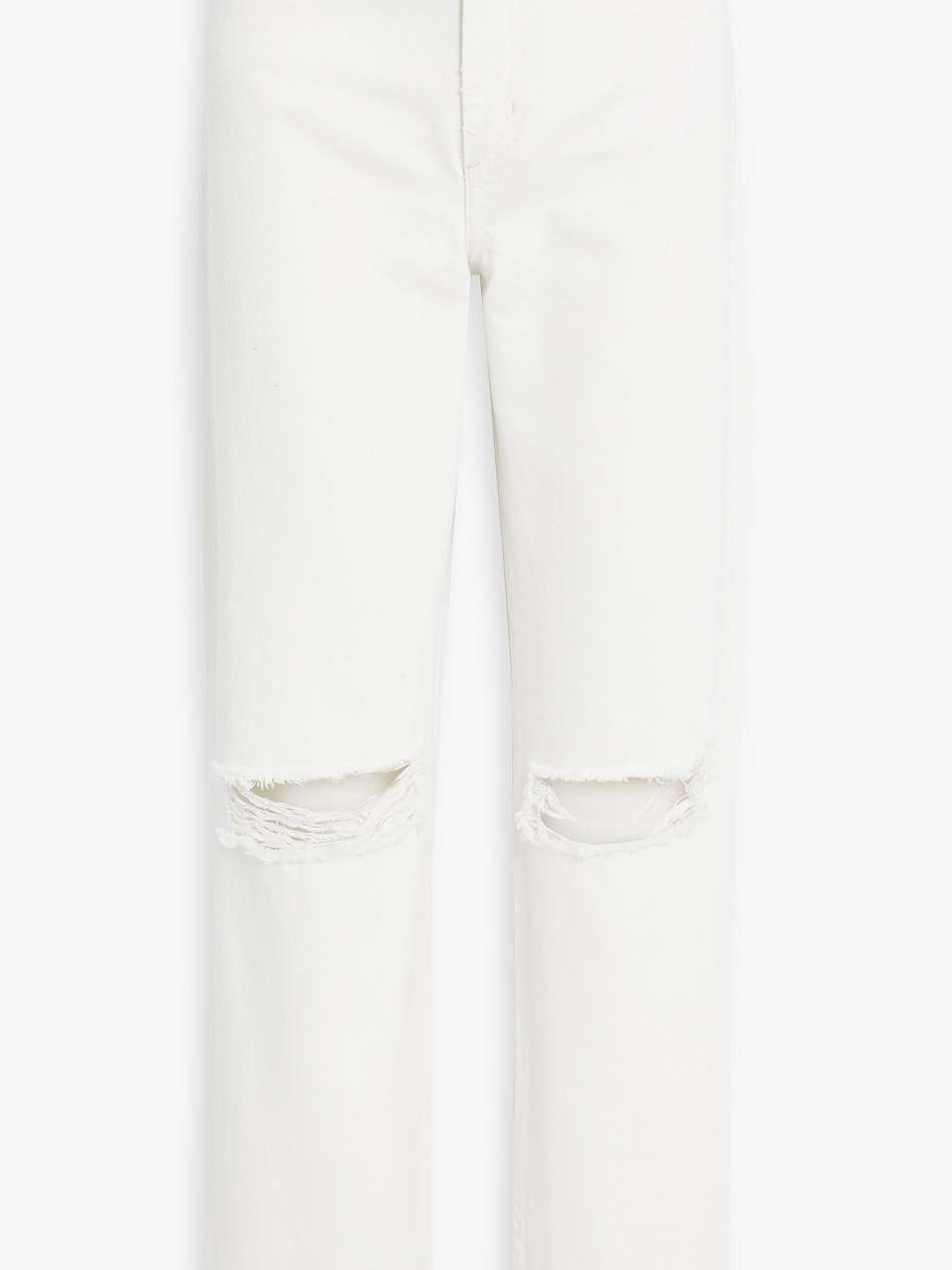 love distressed high-rise straight-leg jeans