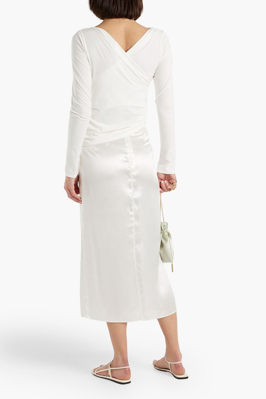 THE LINE BY K Umi wrap-effect stretch-cotton and modal-blend jersey top