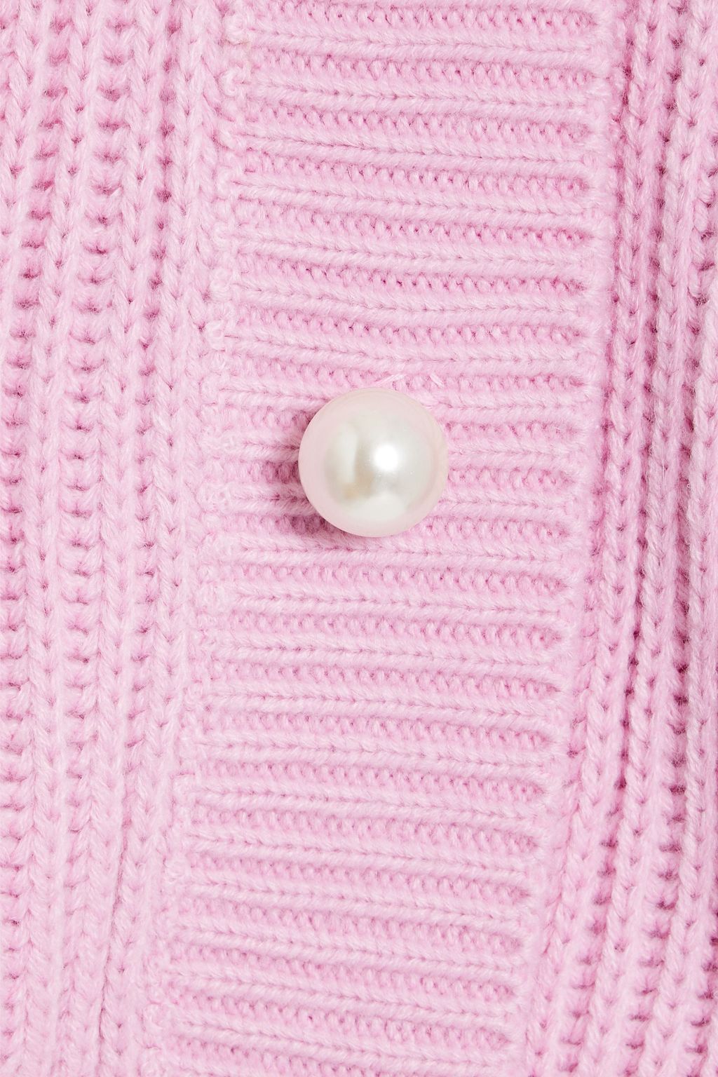 OLIVIA RUBIN Cecily color-block ribbed-knit cardigan