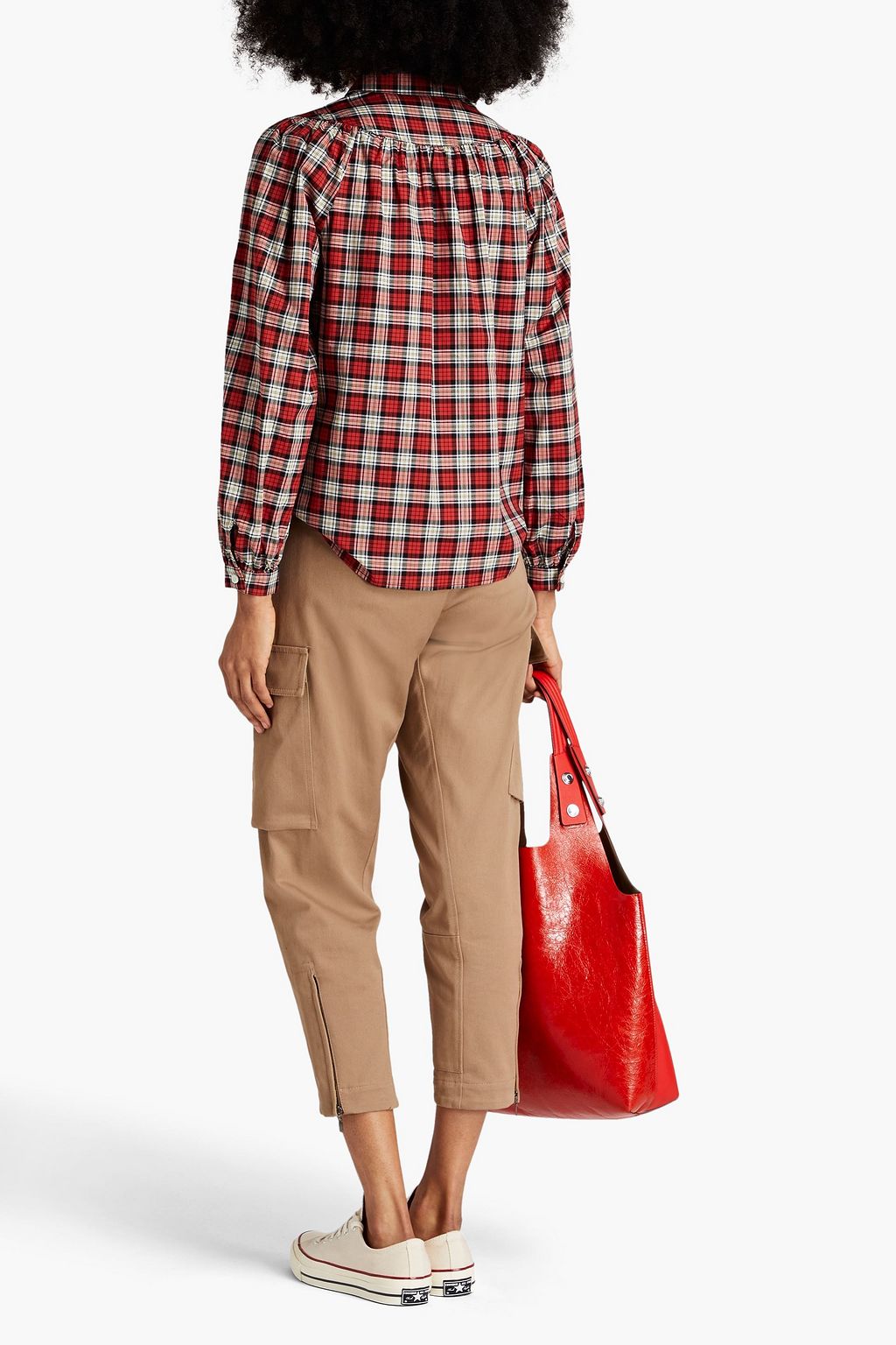 ALEX MILL Meg checked cotton-poplin shirt