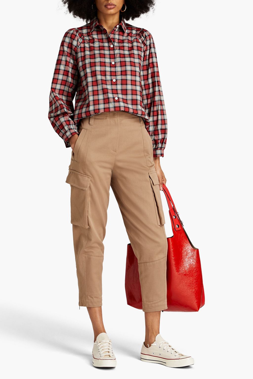 ALEX MILL Meg checked cotton-poplin shirt