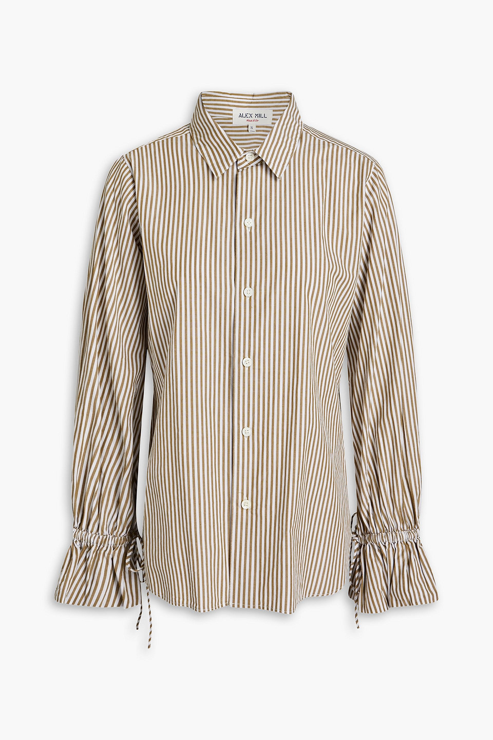 Alex Mill Bobby Striped Cotton-poplin Shirt In Neutrals