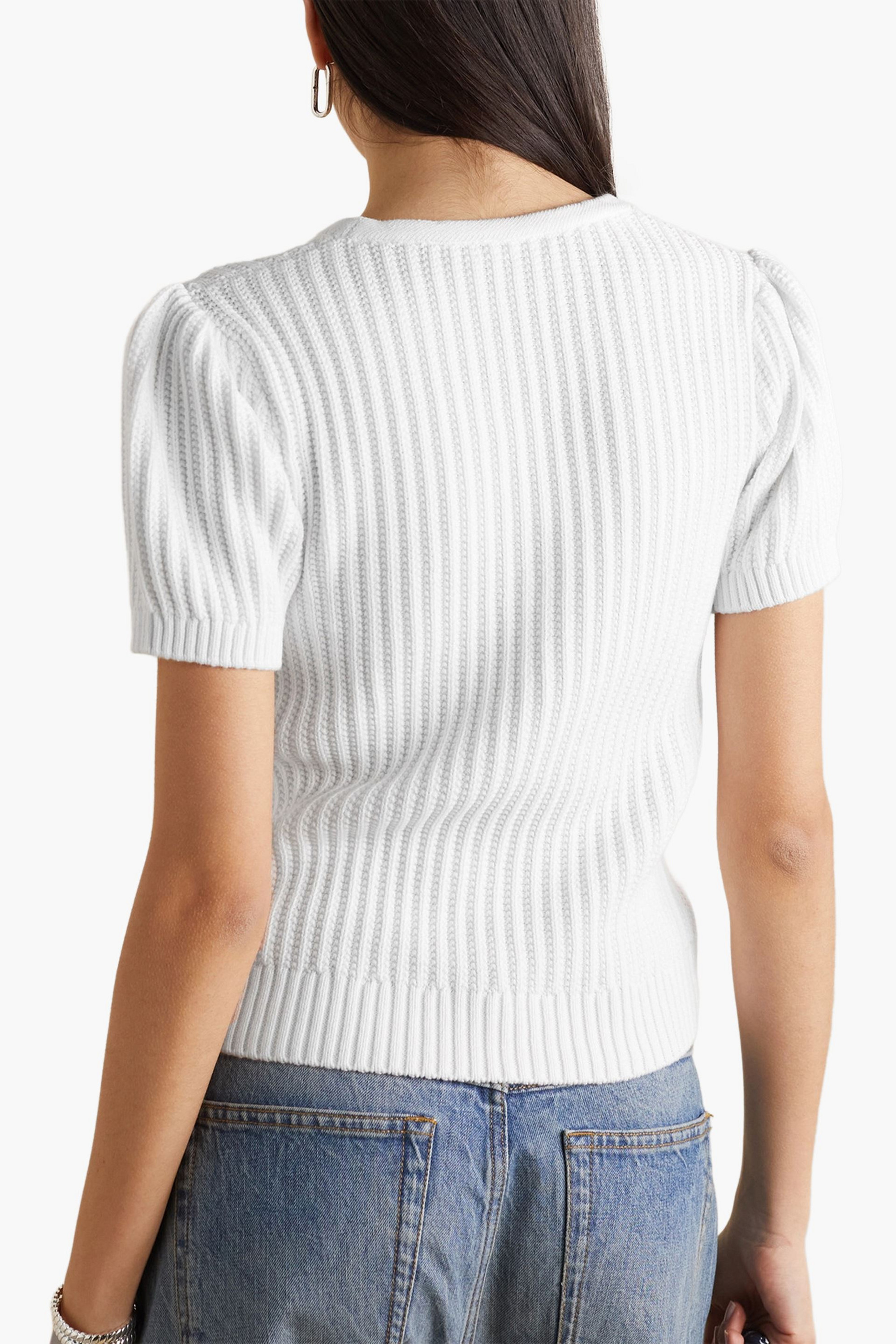 See By Chloé Ribbed-knit cotton top thumbnail