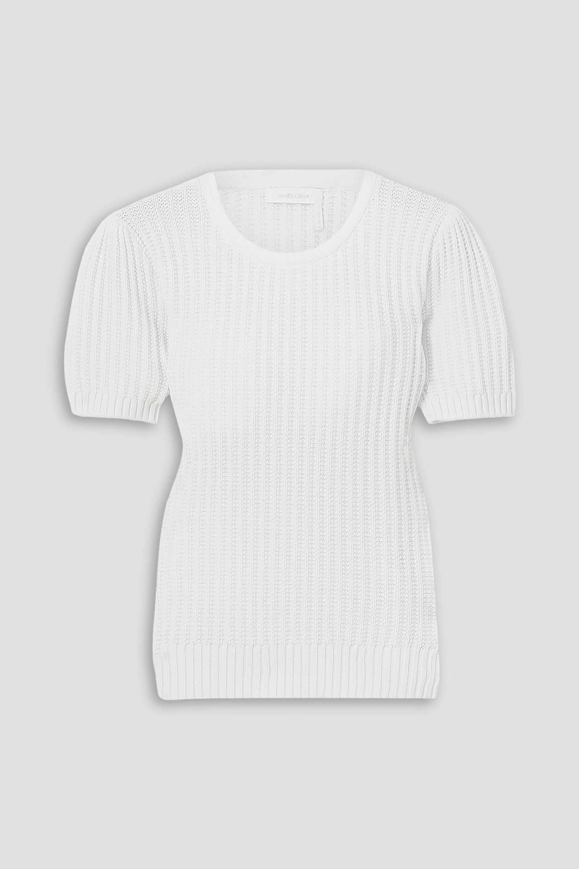 See By Chloé Ribbed-knit cotton top thumbnail