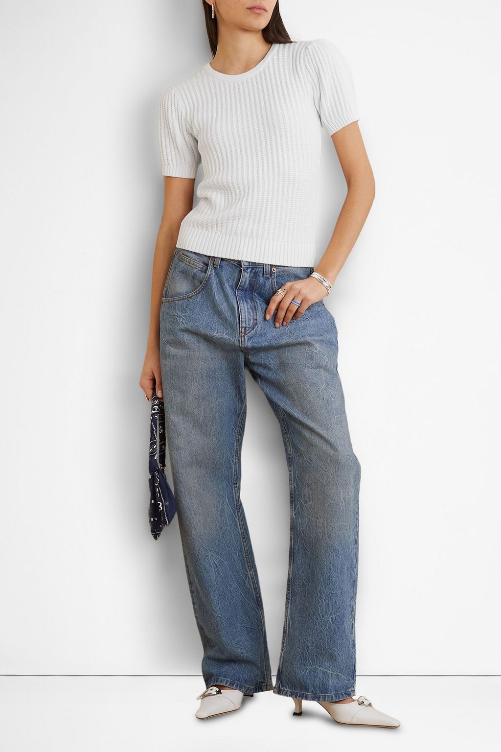 SEE BY CHLOÉ Ribbed-knit cotton top