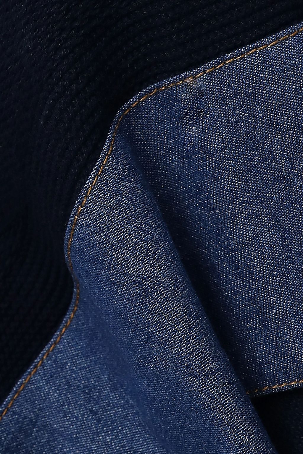 SEE BY CHLOÉ Denim-paneled cotton hoodie