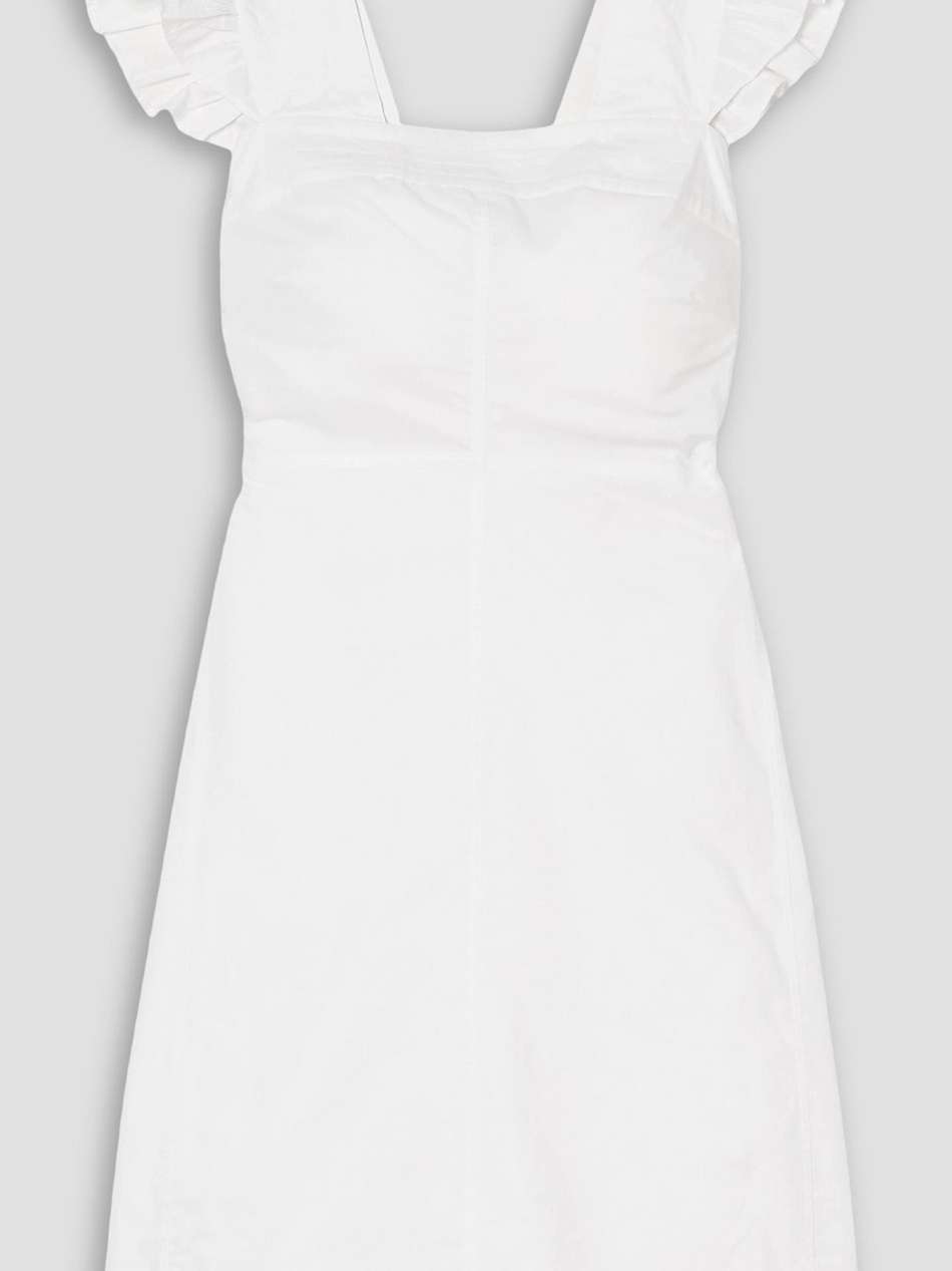 ruffled cotton-poplin mini dress