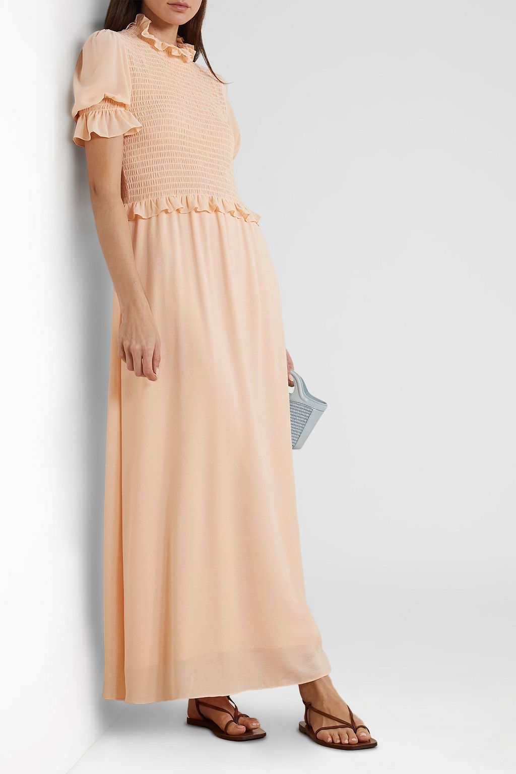 SEE BY CHLOÉ Shirred georgette maxi dress