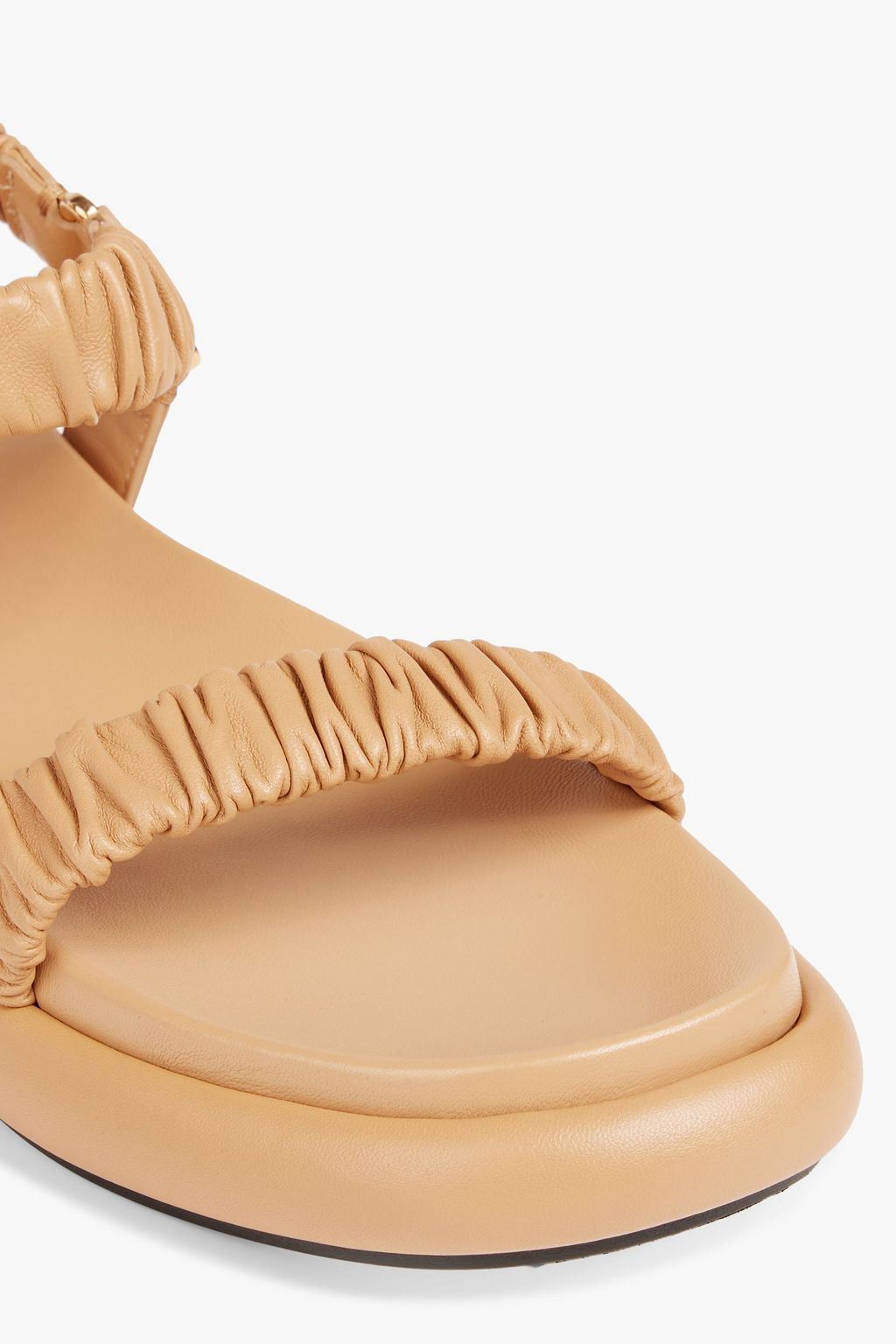 KHAITE Puglia ruched leather sandals