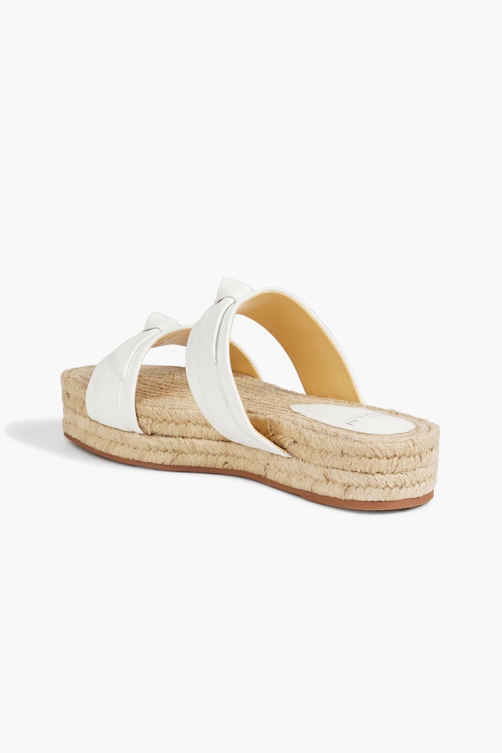 ALEXANDRE BIRMAN 클라리타 보우 장식 가죽 플랫폼 에스파드류 샌들