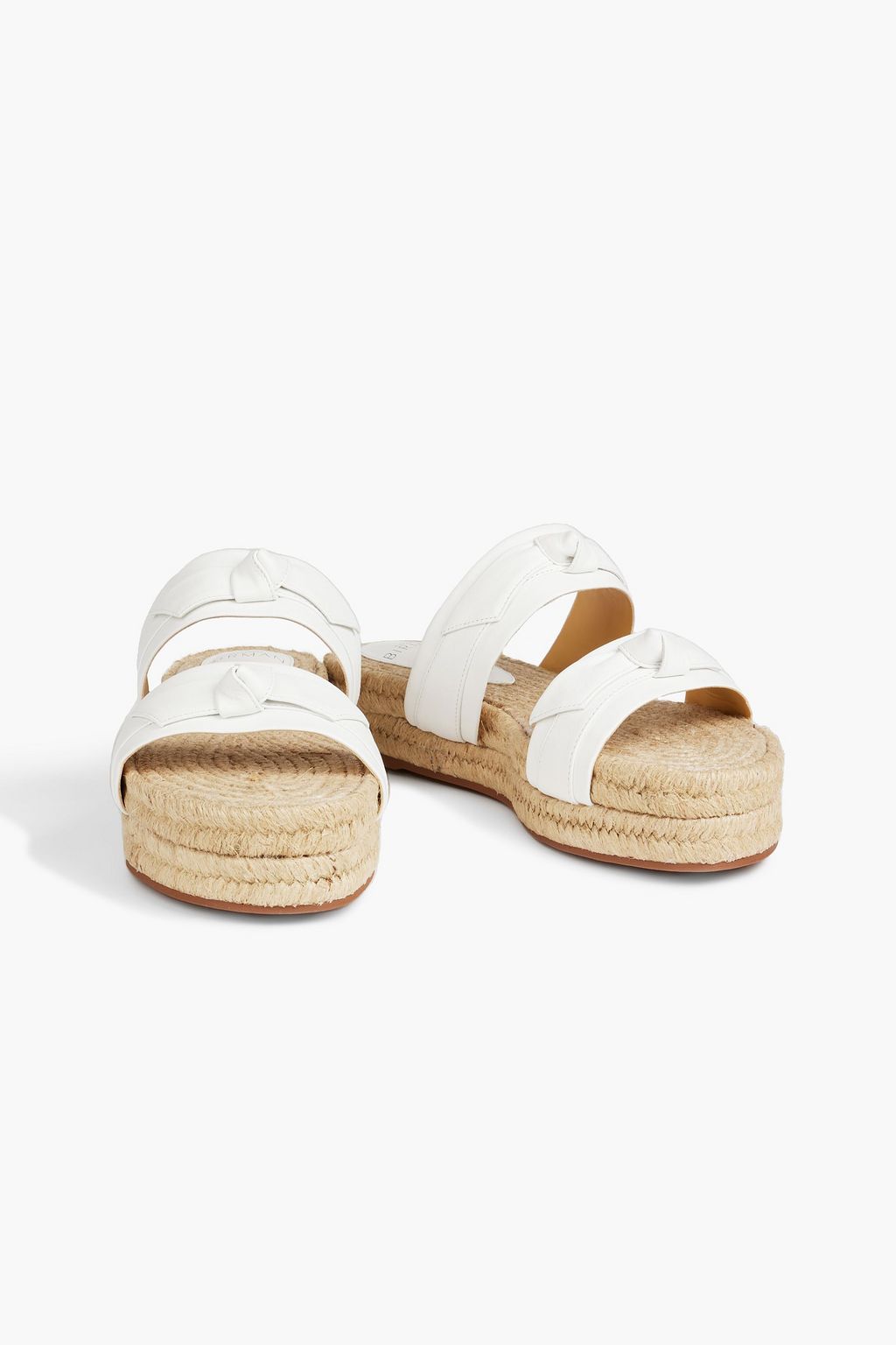 ALEXANDRE BIRMAN 클라리타 보우 장식 가죽 플랫폼 에스파드류 샌들