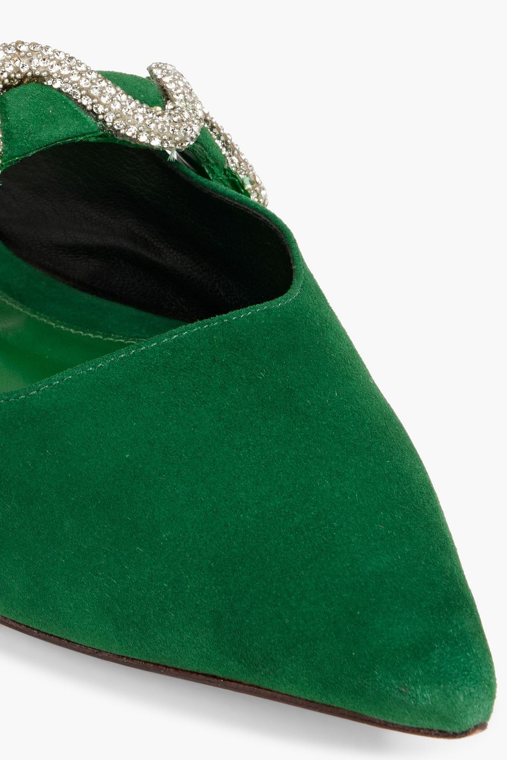 ALEXANDRE BIRMAN Lori crystal-embellished suede mules