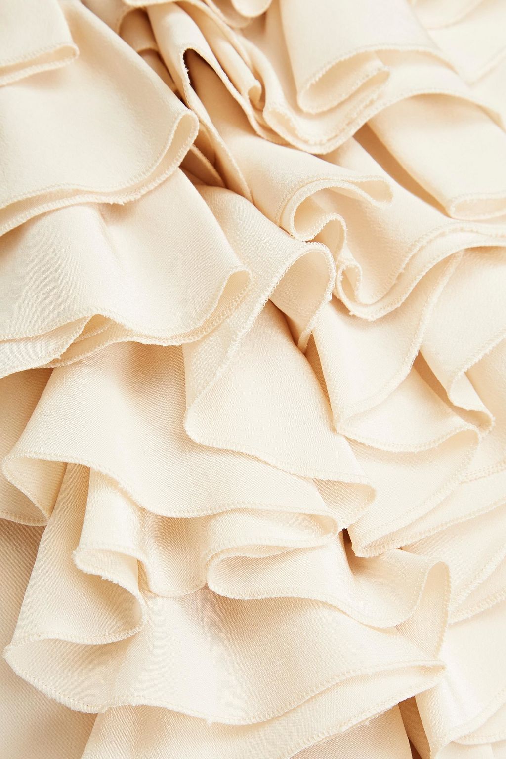 MAGDA BUTRYM Ruffled silk midi shirt dress
