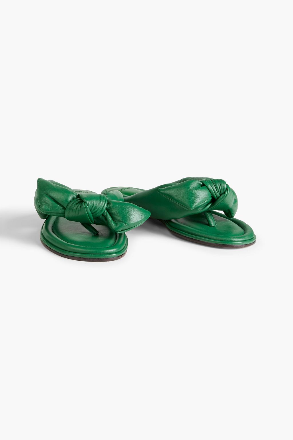 ALEXANDRE BIRMAN Soft Clarita レザー サンダル リボン付き パッド入り