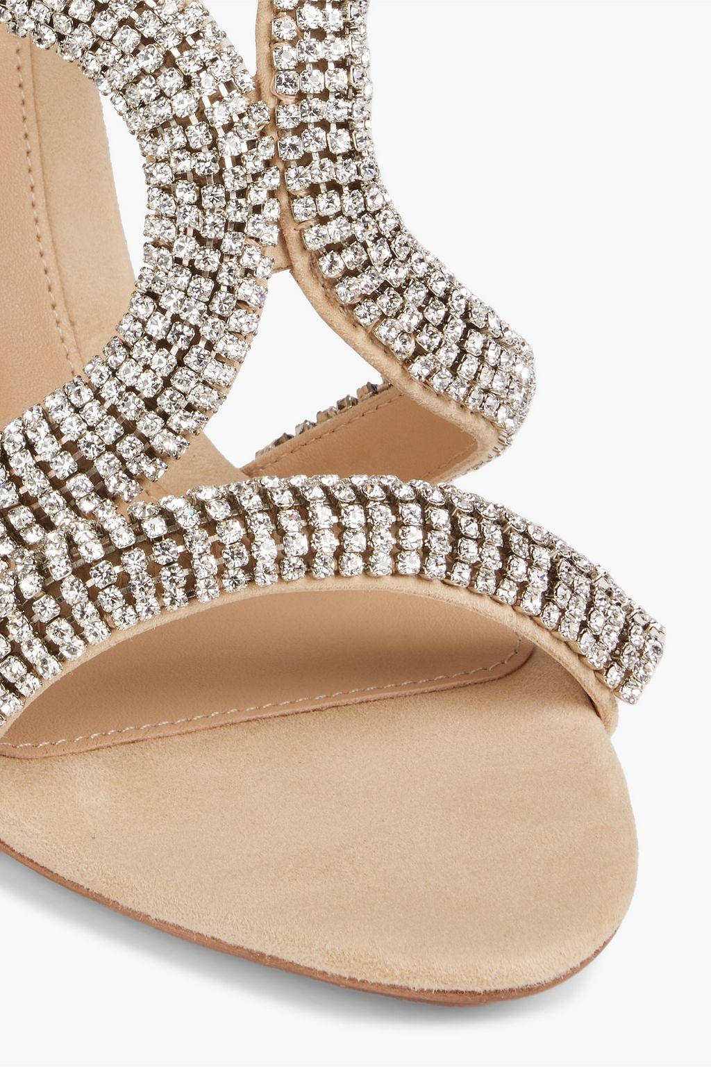 ALEXANDRE BIRMAN Cleo 85 crystal-embellished suede mules
