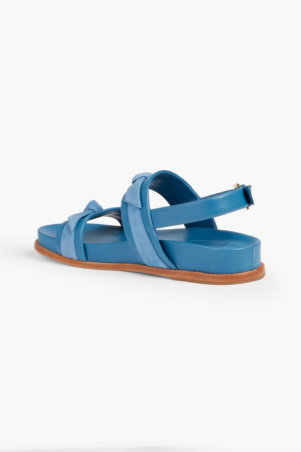ALEXANDRE BIRMAN Clarita Sport bow-embellished leather and suede slingback sandals