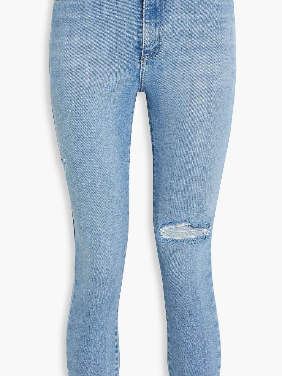 siren cropped distressed high-rise skinny jeans