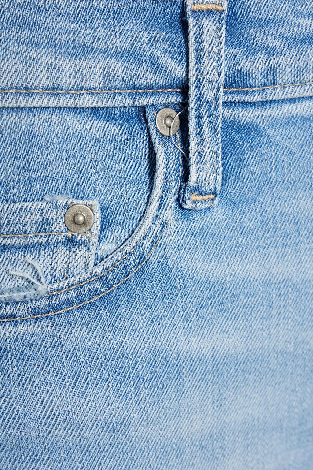 NOBODY DENIM بنطلون جينز سكيني «كالت» قصير بخصر مرتفع بتصميم ممزّق
