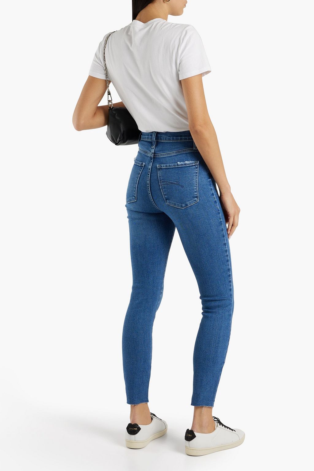 NOBODY DENIM بنطلون جينز سكيني «سايرن» قصير مرتفع الخصر