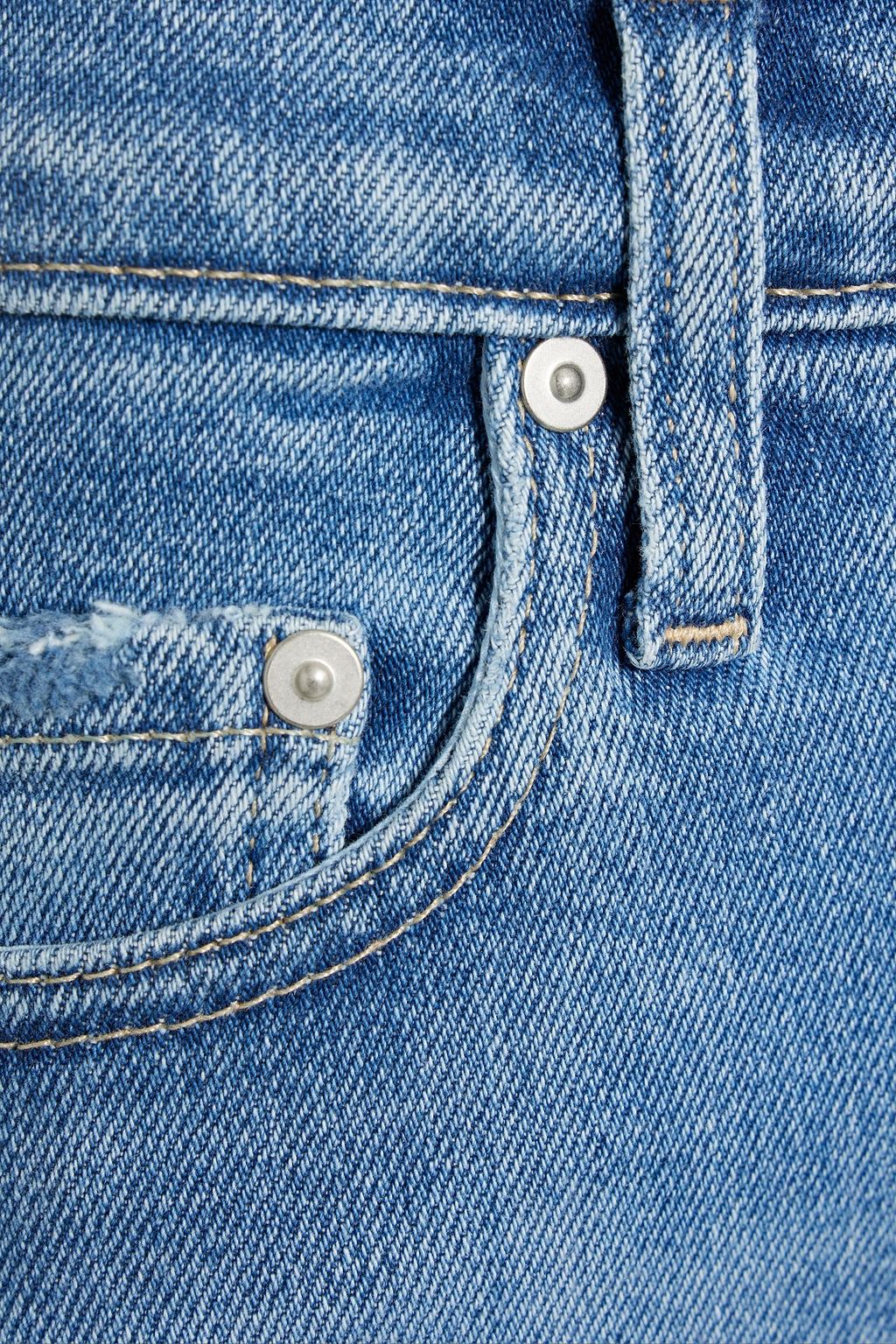NOBODY DENIM بنطلون جينز «كالت» بخصر مرتفع وبقصة سكيني بتصميم ممزق