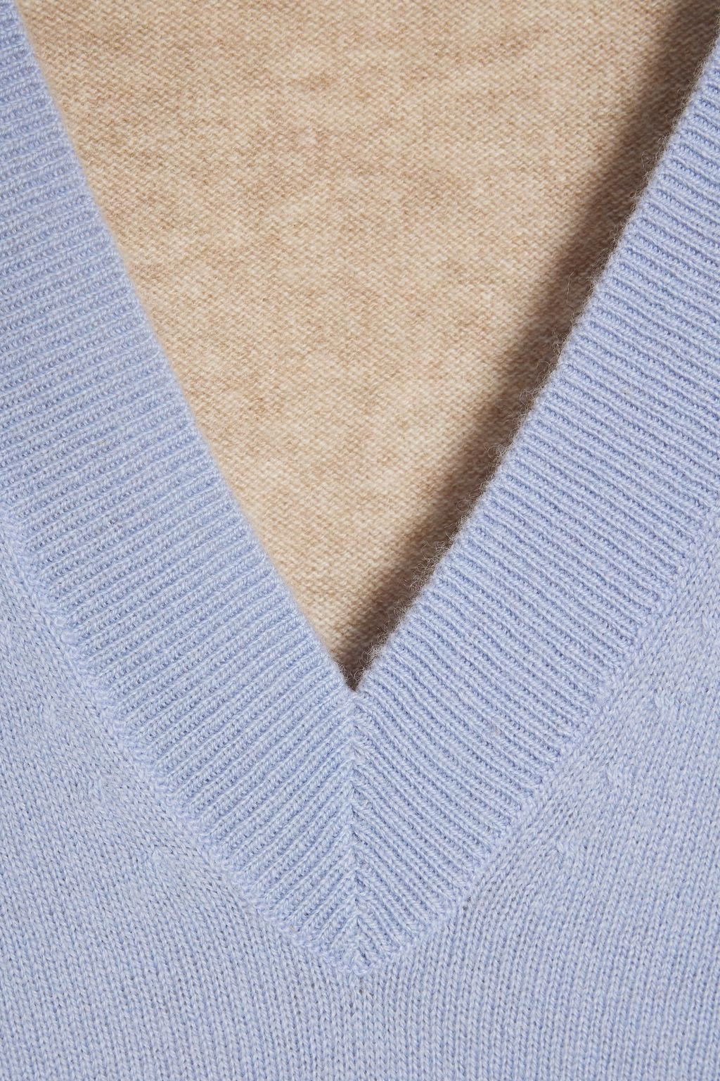CHINTI & PARKER Two-tone wool and cashmere-blend sweater