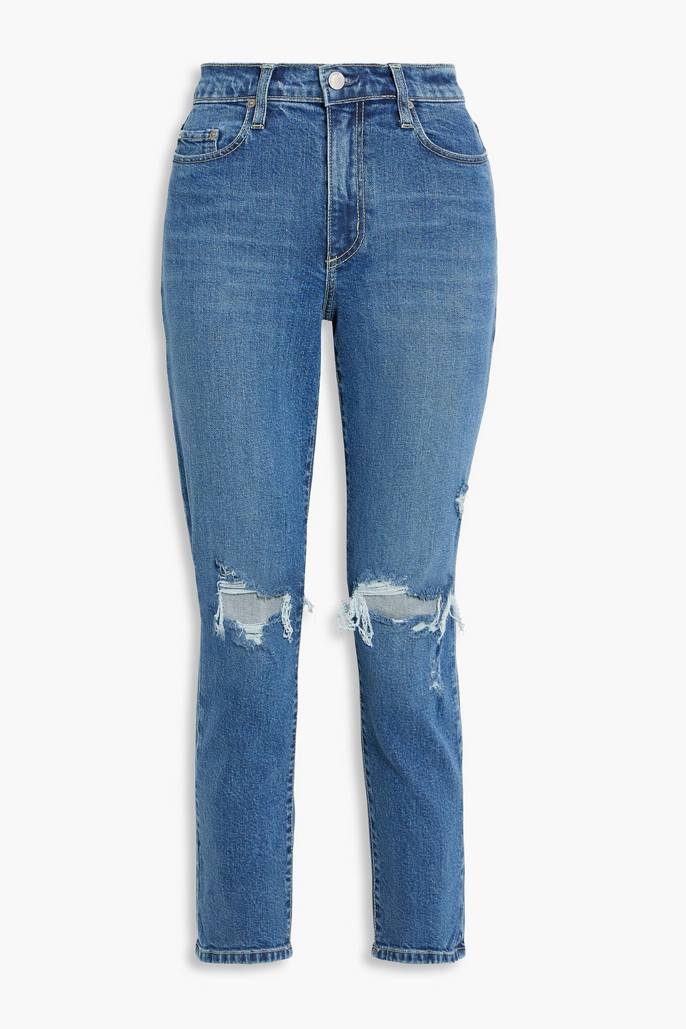 Kennedy distressed high-rise skinny jeans