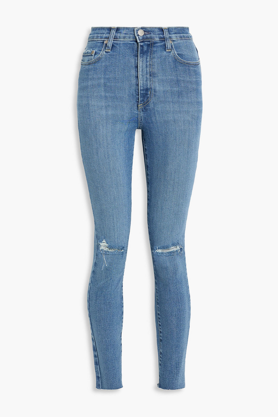 Siren distressed high-rise skinny jeans