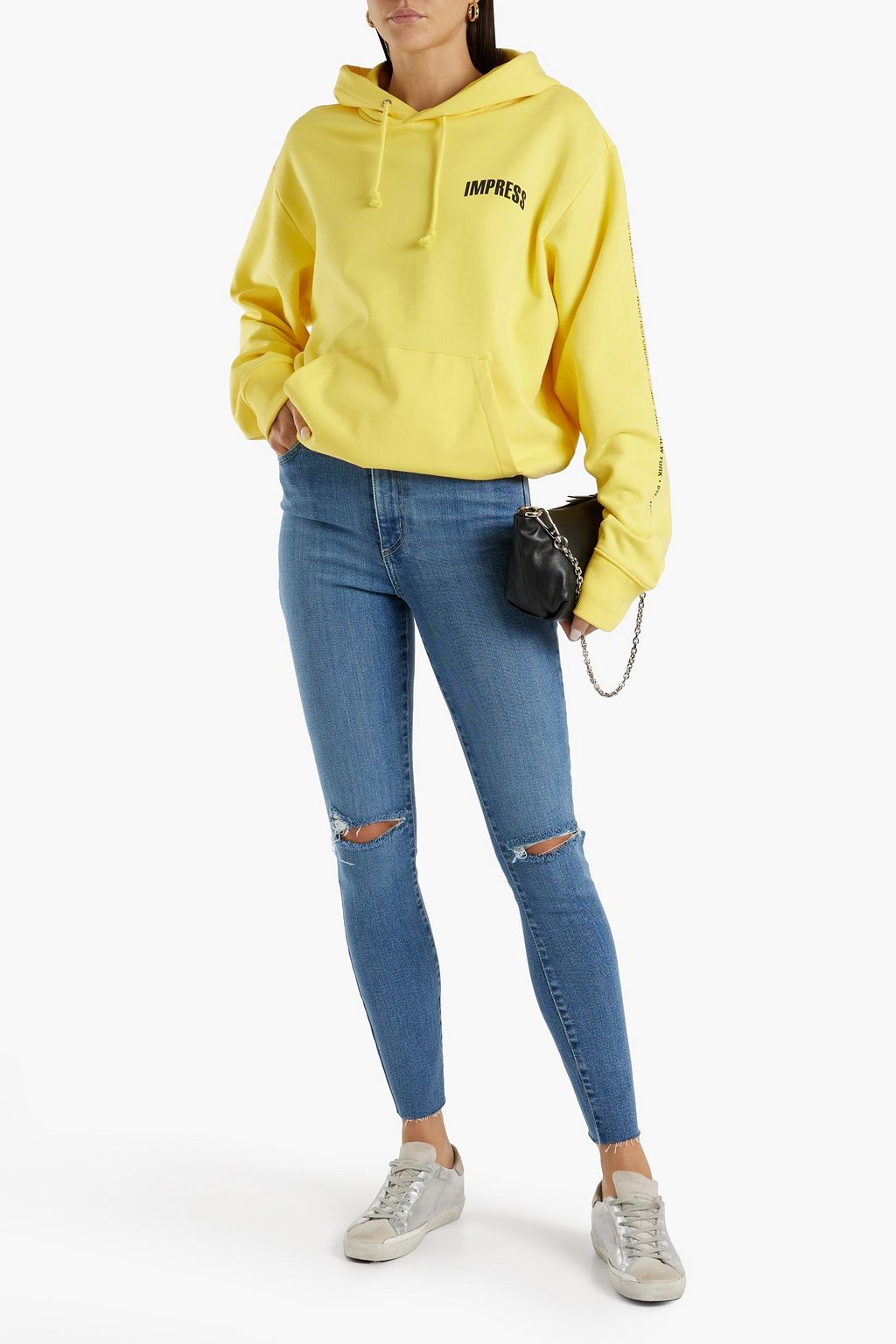 NOBODY DENIM بنطلون جينز سكيني «سيرين» بخصر مرتفع بتصميم ممزق
