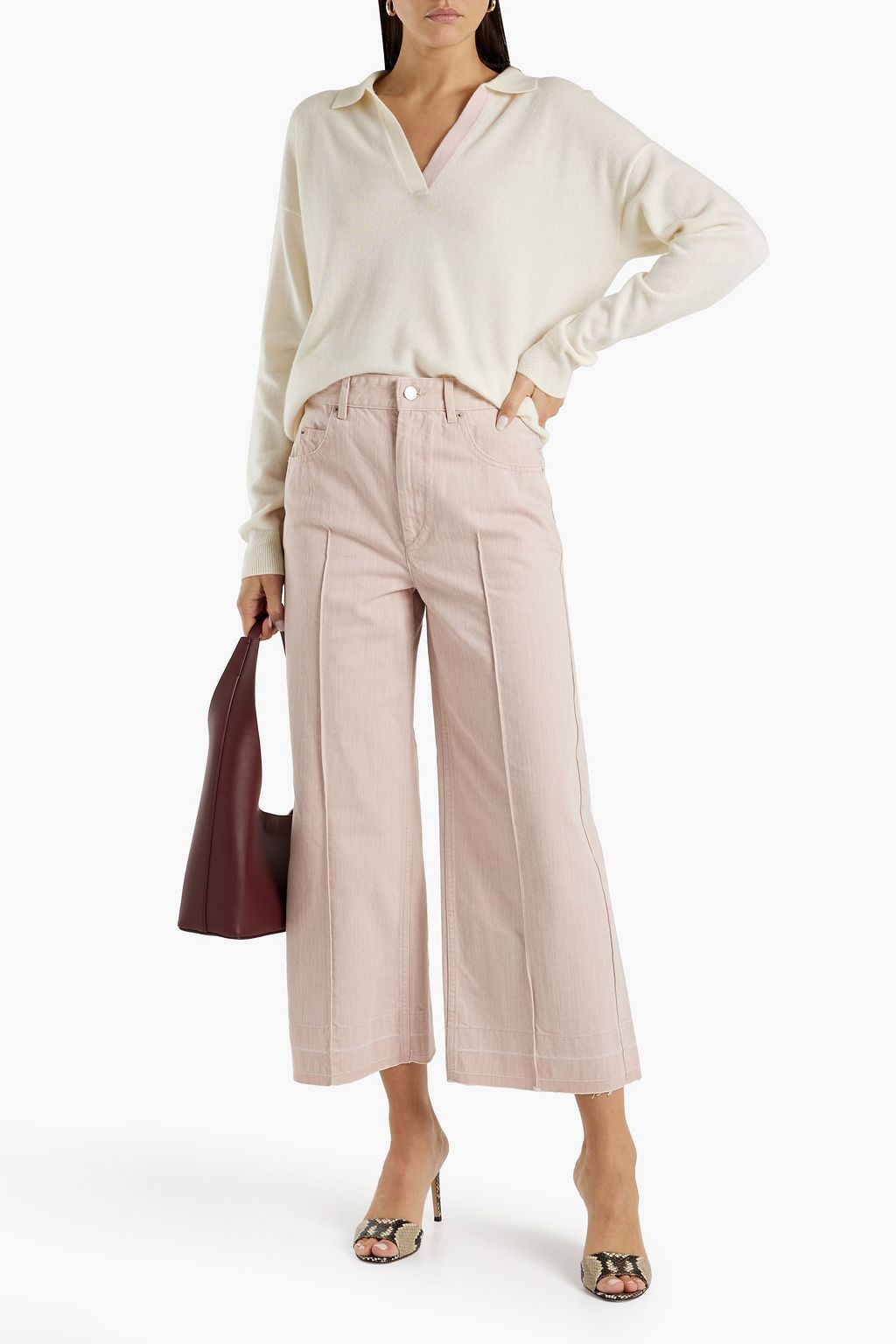 CHINTI & PARKER Mélange wool and cashmere-blend sweater