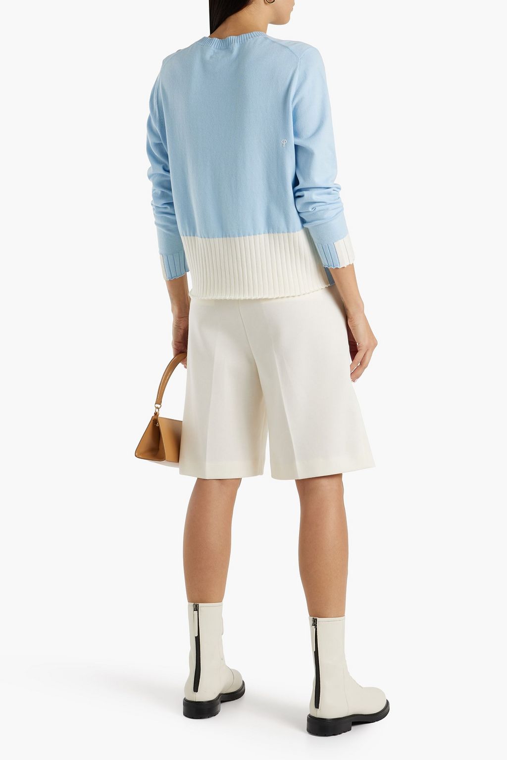 CHINTI & PARKER Layered two-tone cotton sweater