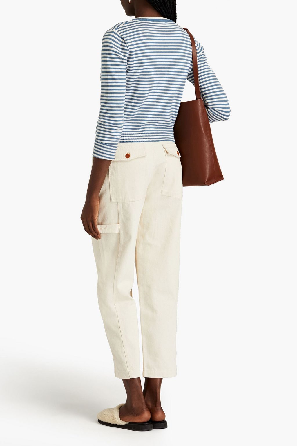 ALEX MILL Albertina striped cotton cardigan