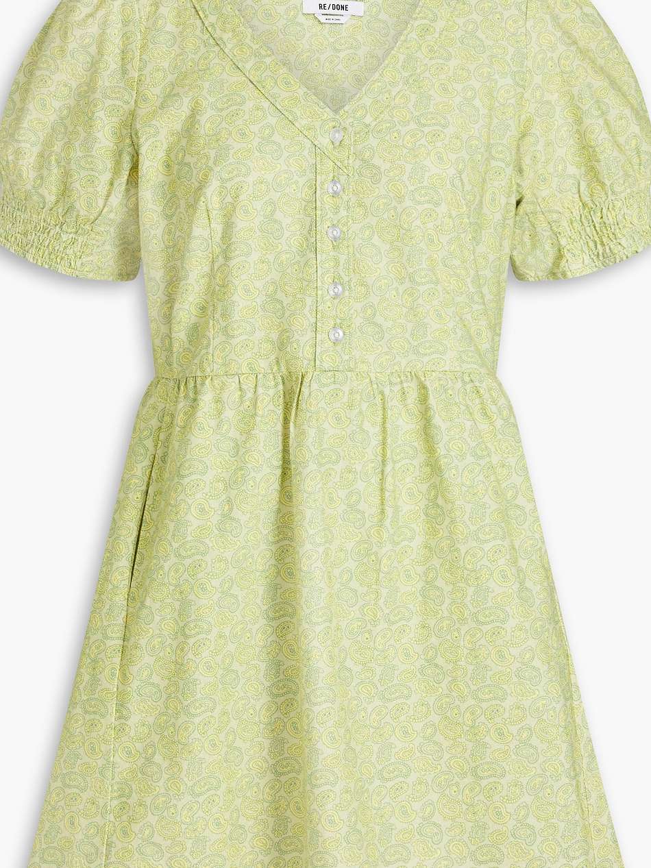 70s paisley-print cotton mini dress
