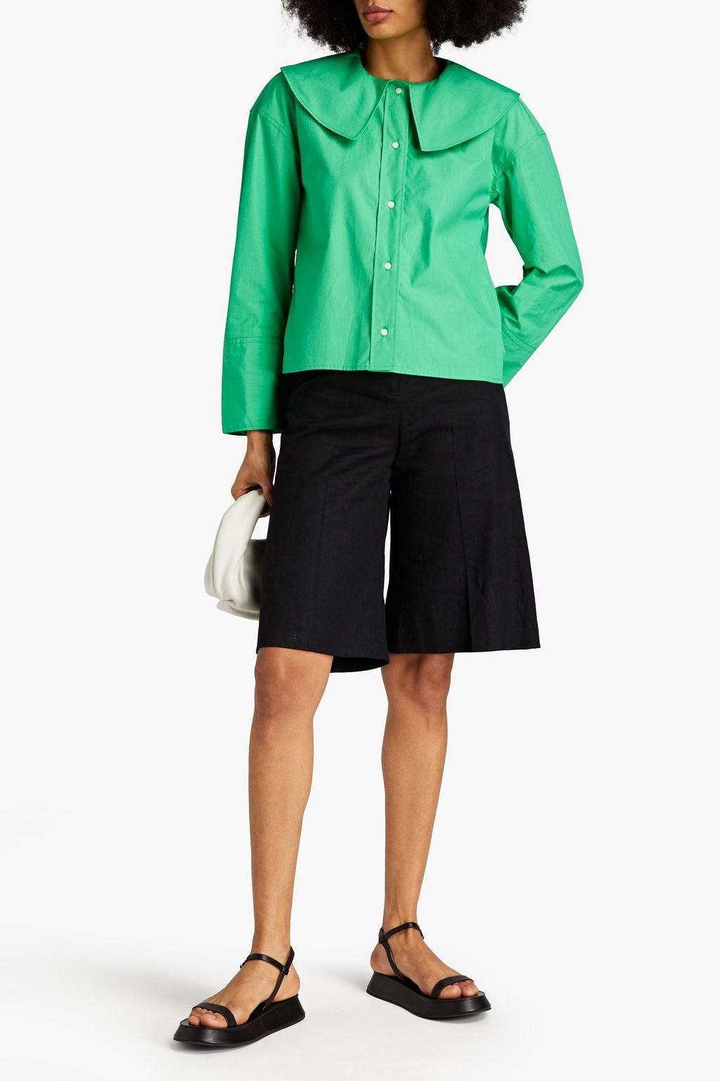 LOULOU STUDIO Ketam cotton-poplin shirt