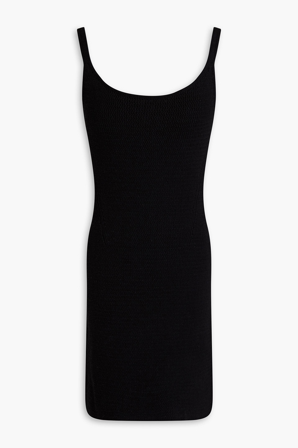 Shop Rag & Bone Lena Cotton-blend Mini Dress In Black