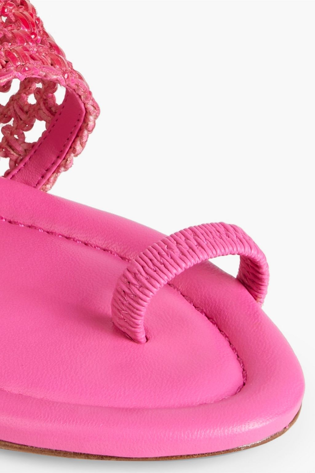 ALEXANDRE BIRMAN Trisha woven and leather slides