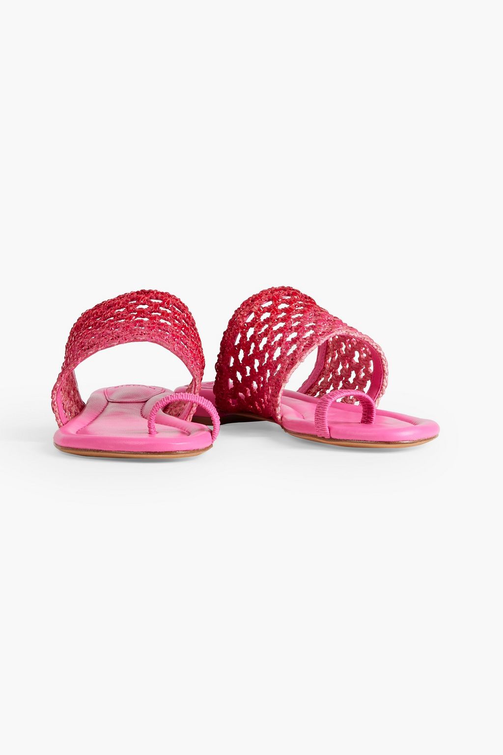 ALEXANDRE BIRMAN Trisha woven and leather slides