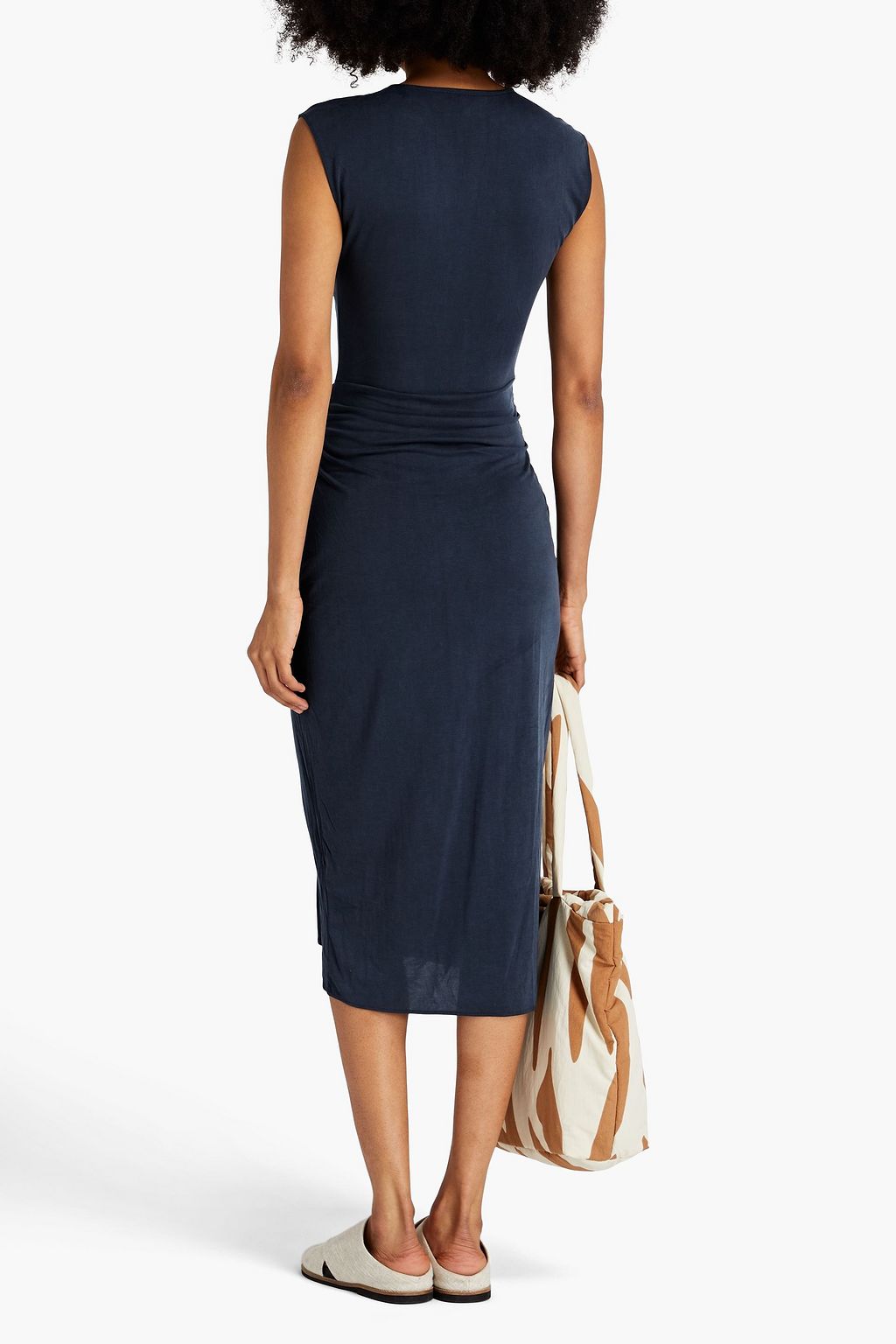 RAG & BONE Christy wrap-effect modal-blend jersey midi dress